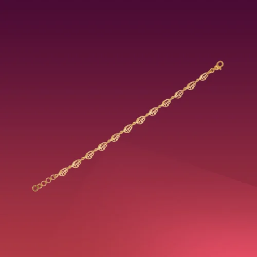 Floral Link Gold Bracelet